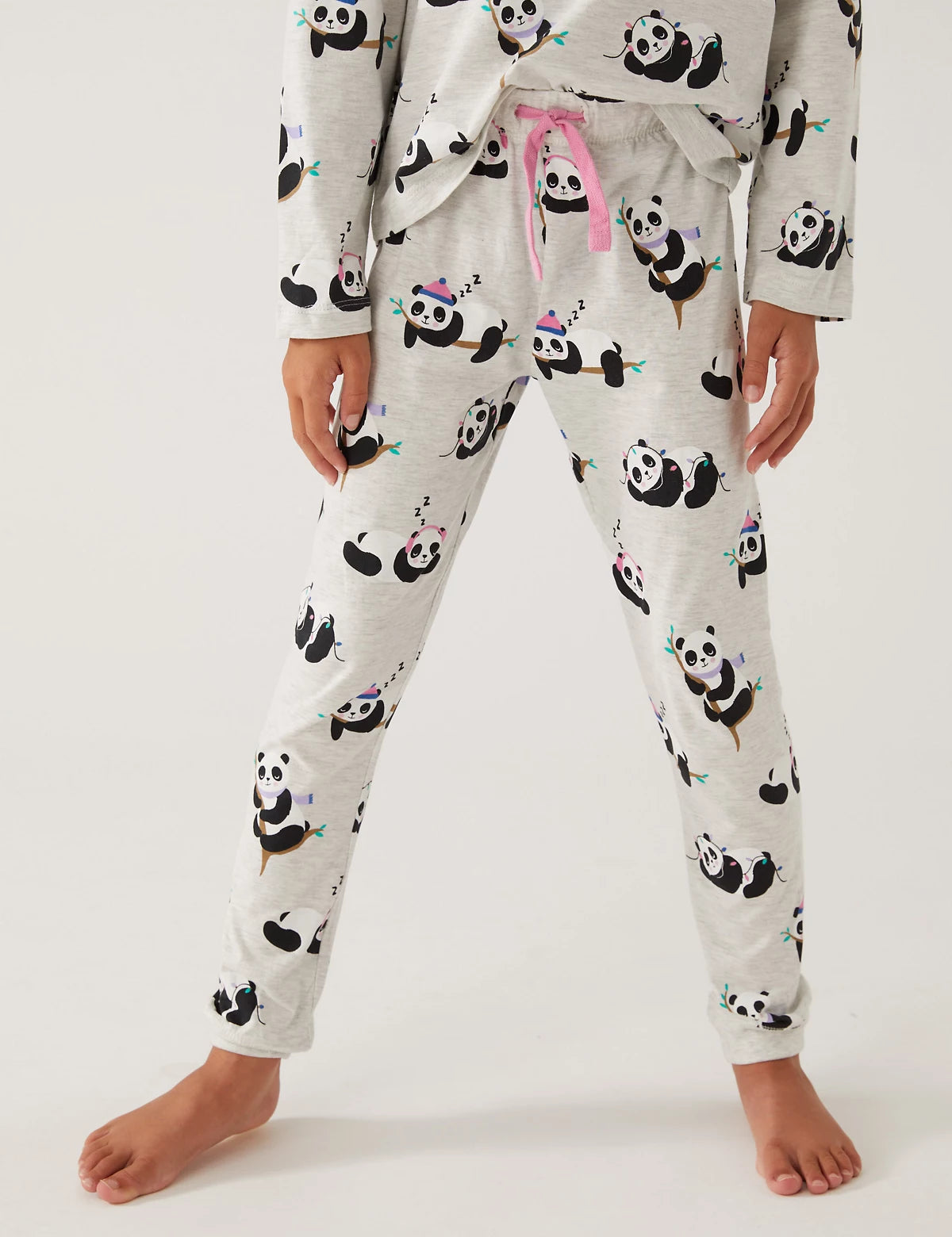 M&S 2pk Cotton Rich Panda Pyjamas