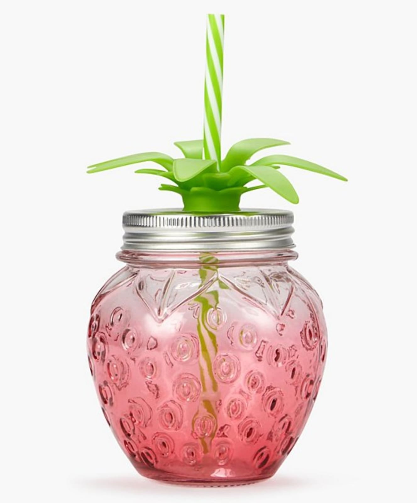 George Pink Strawberry Mason Jars