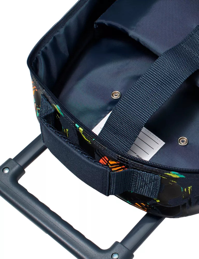 Smiggle black trolley bag with multicolored balls