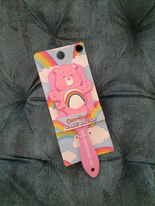 Pink Care Bear Paddle Hair Brush