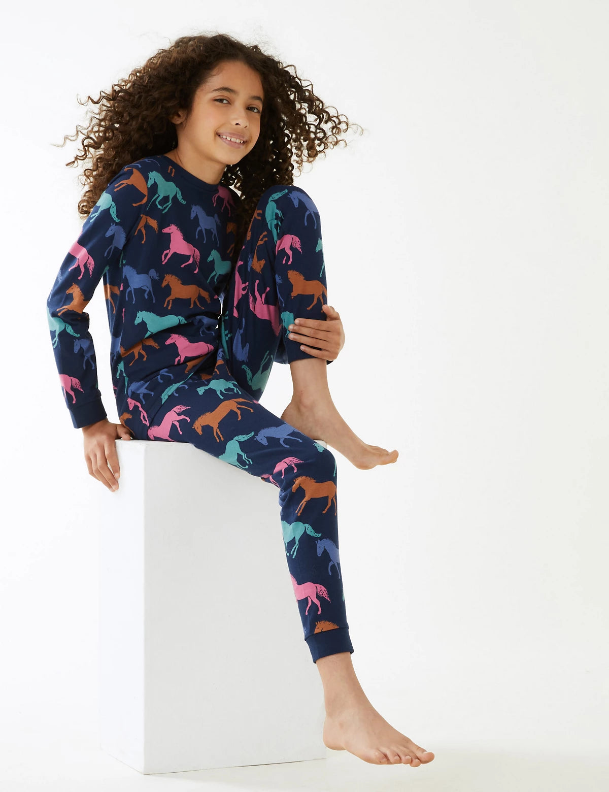 M&S COLLECTION
Cotton Rich Horse Print Pyjamas