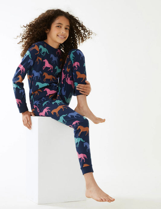 M&S COLLECTION
Cotton Rich Horse Print Pyjamas