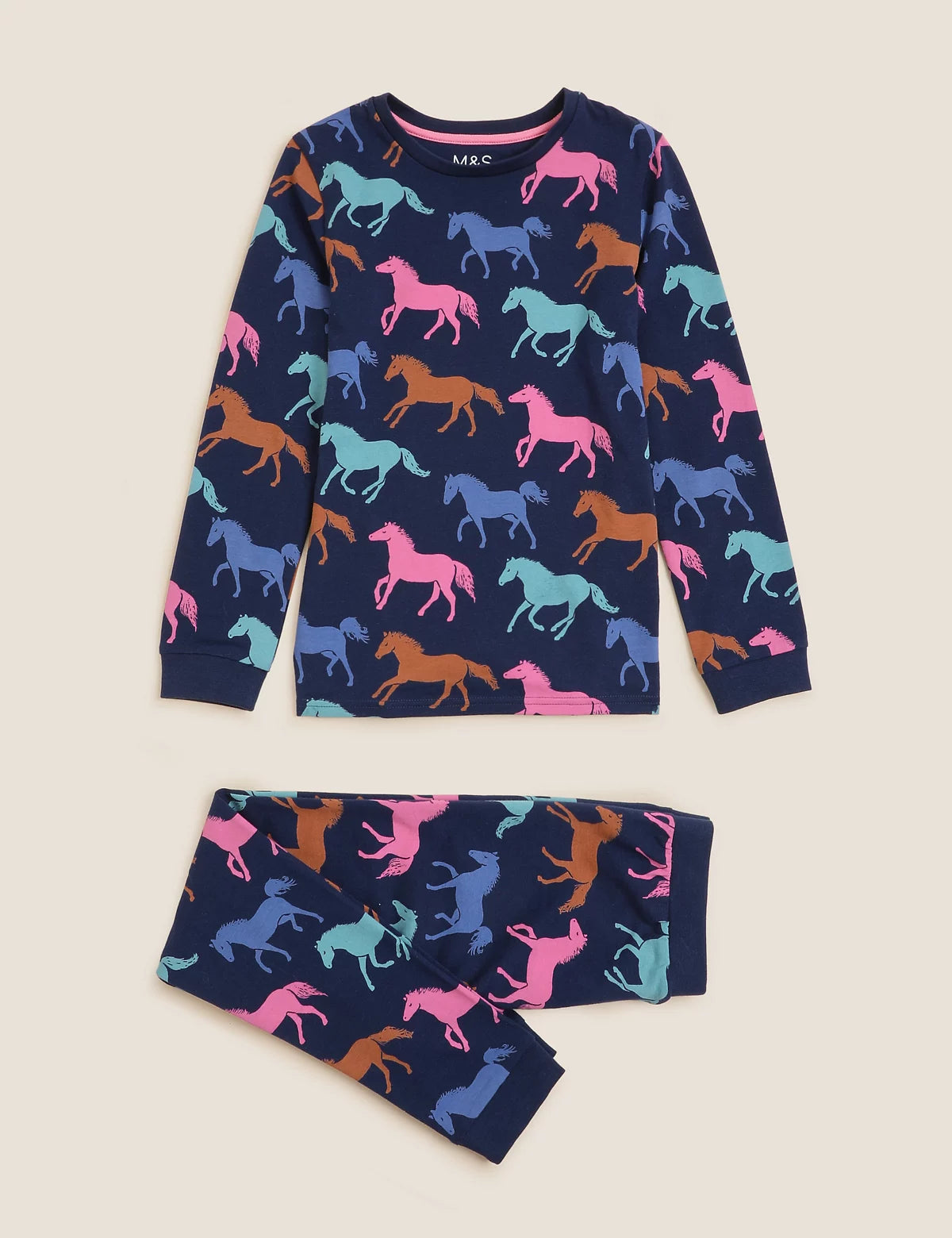 M&S COLLECTION
Cotton Rich Horse Print Pyjamas