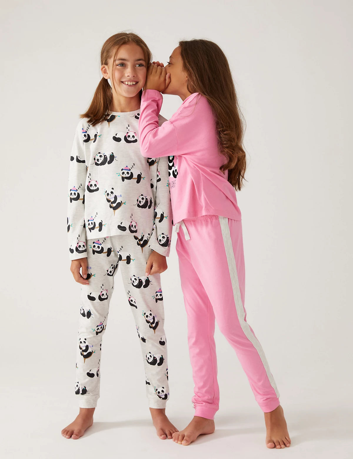 M&S 2pk Cotton Rich Panda Pyjamas