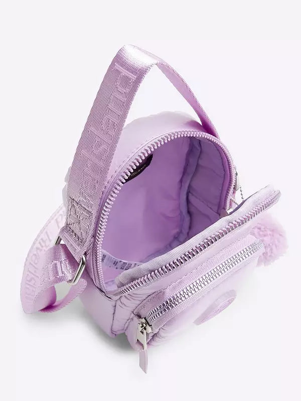 River Island Older Girl Nylon Metallic Cross Body Bag - Purple
