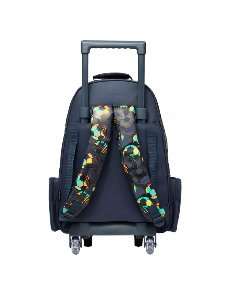 Smiggle black trolley bag with multicolored balls
