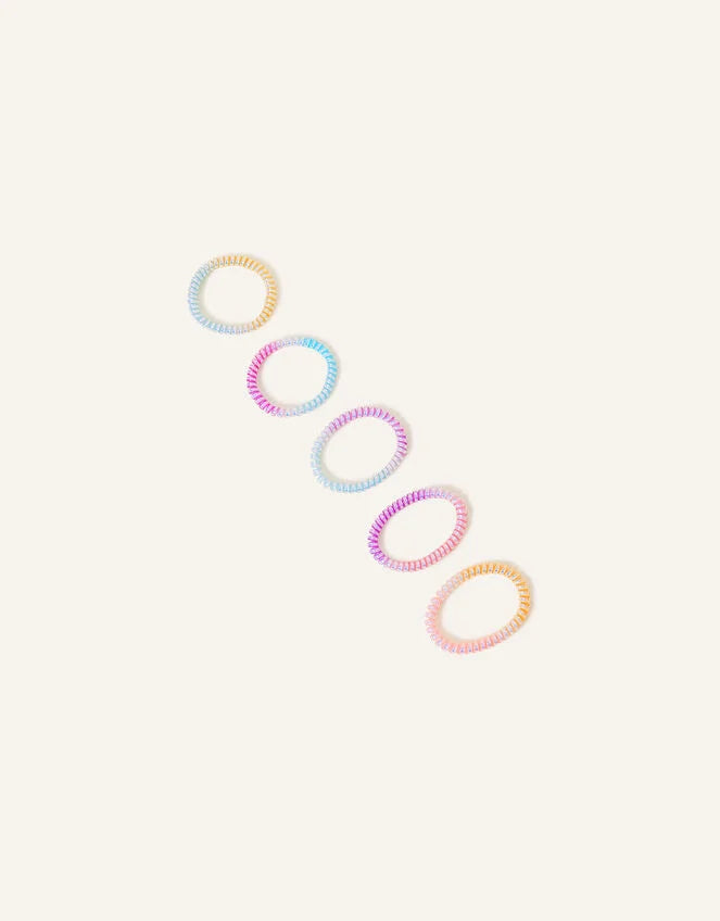 ACCESSORIZE Ombre Spiral Bands - 5 pack